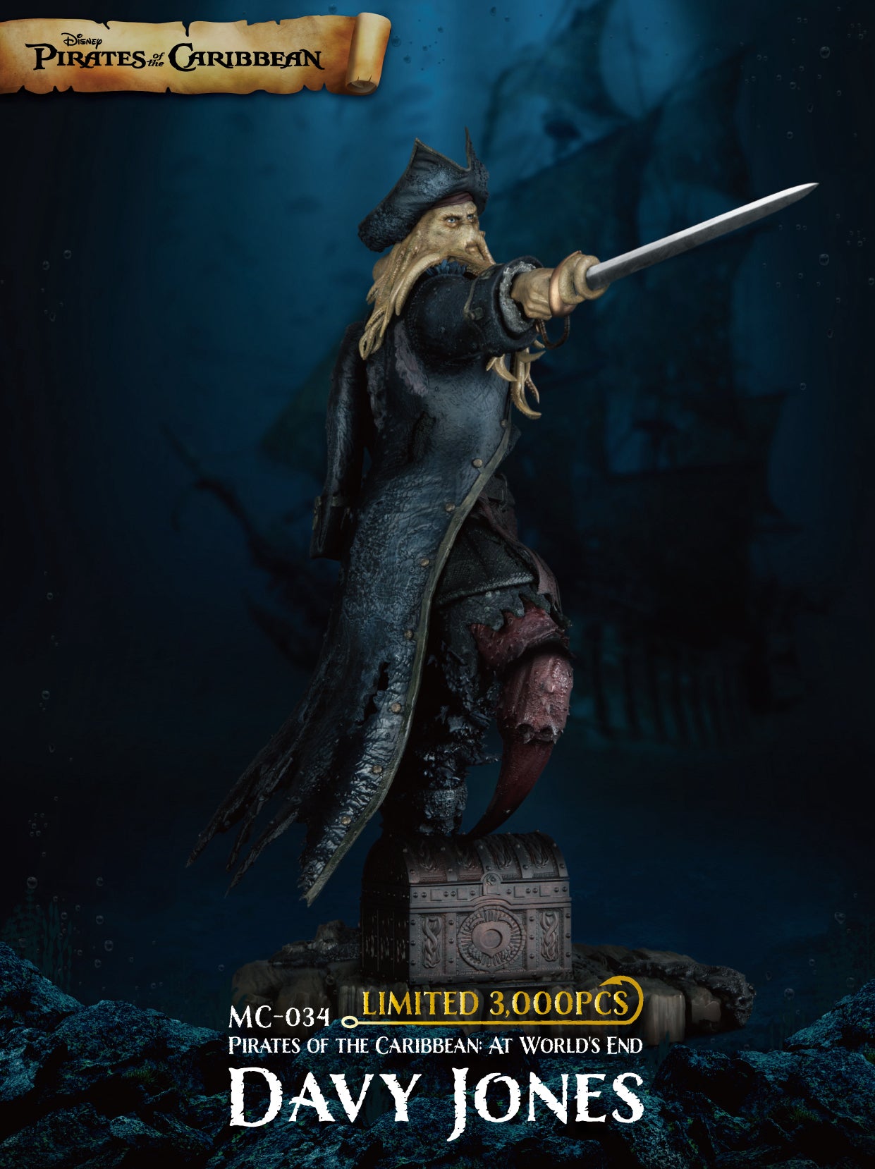 Pirates of the Caribbean Master Craft Davy Jones Table Top Statue