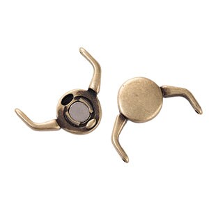 Kissamos II, Delica Magnetic Clasp Antique Brass Plate, 1 piece