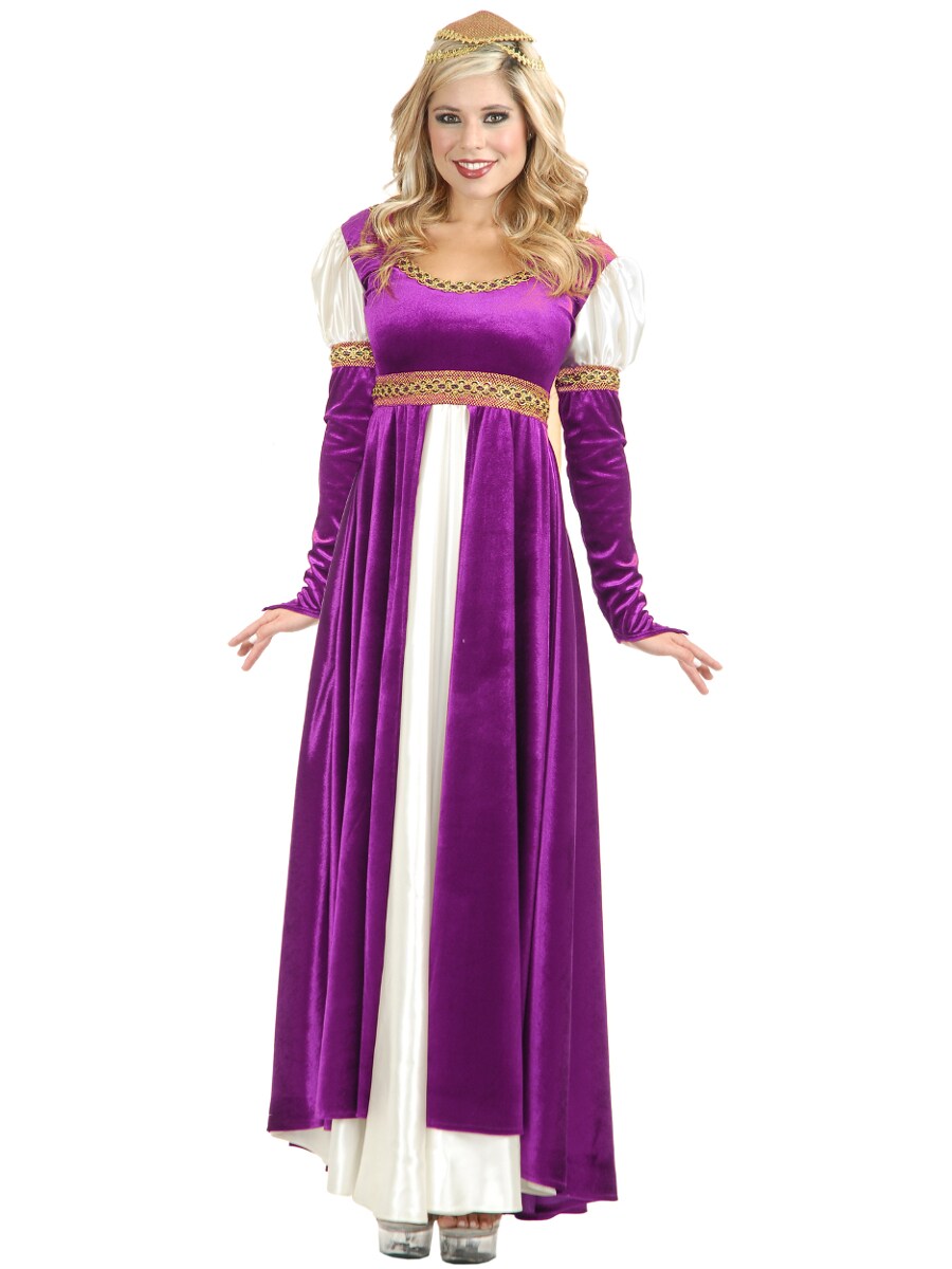 Adult's Womens Lady Of Camelot Dark Age Renaissance Purple Dress ...