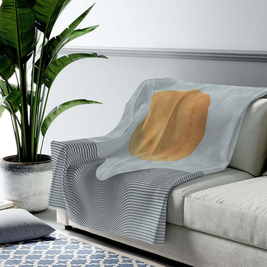 Abstract Lines Plush Throw Blankets - 3 sizes