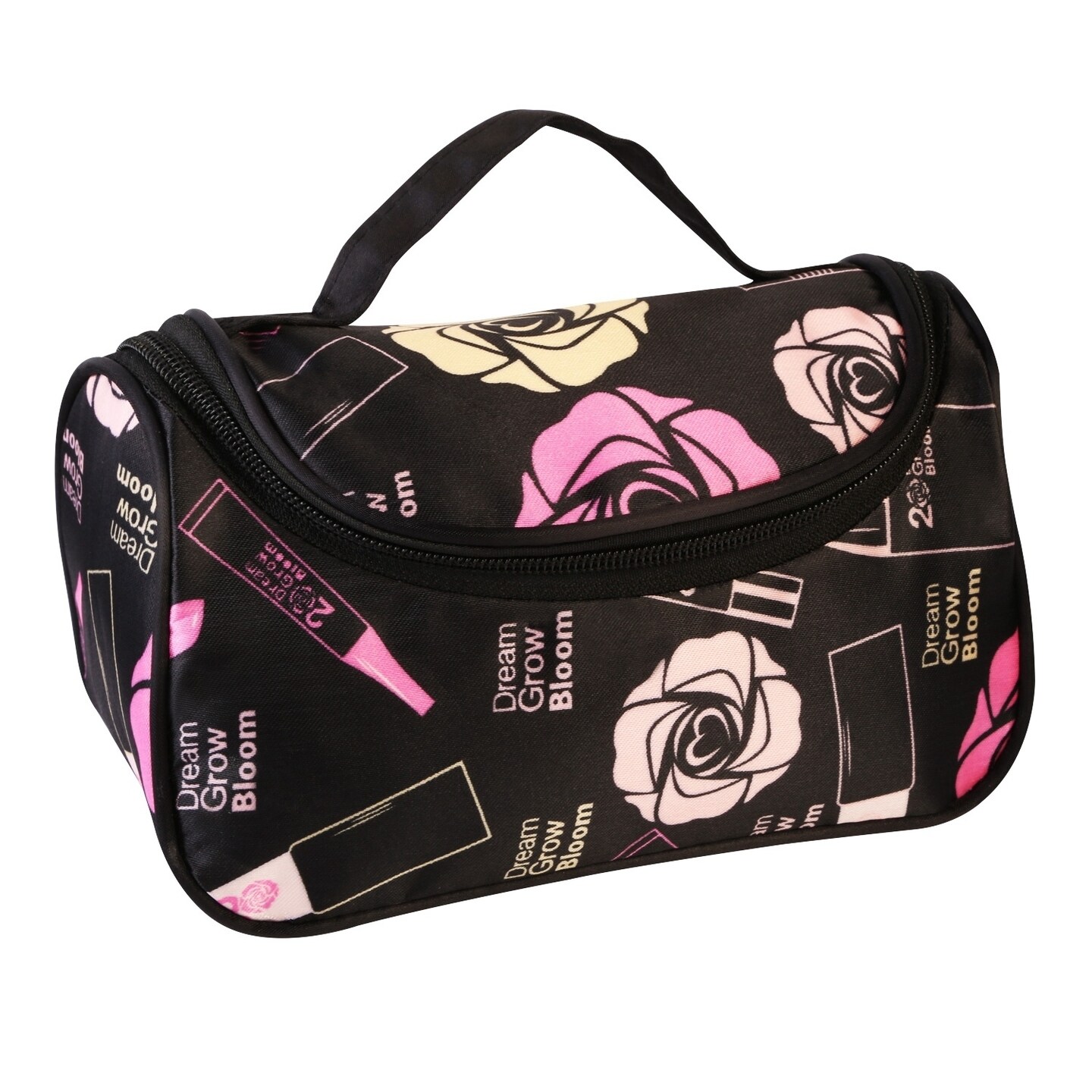Travel Makeup Bag Portable Cosmetic Organizer Waterproof With Mirror Multiple Colors
