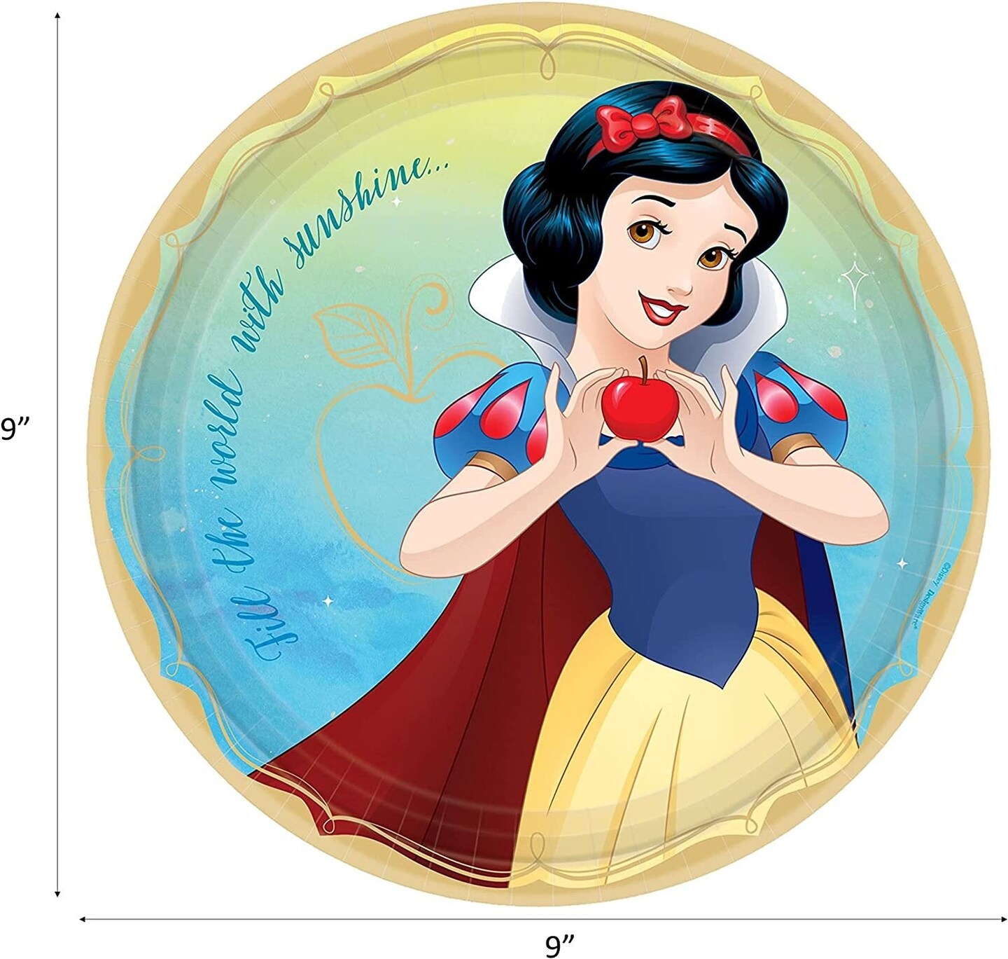 Princess Snow White Birthday Party Supplies Pack with Snow White Plates and Snow White Napkins for 16 Guests
