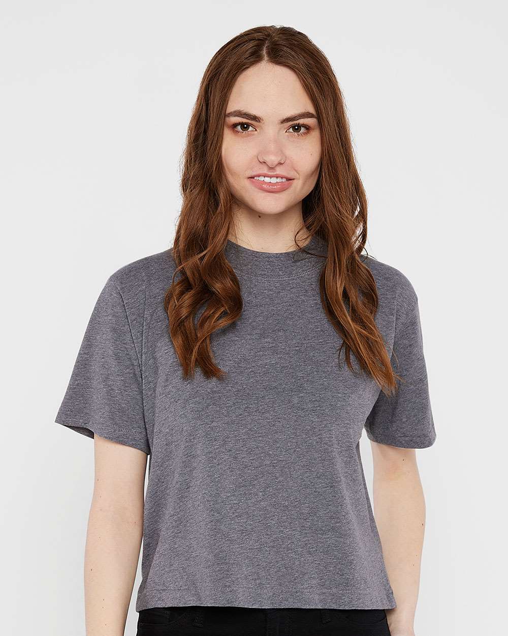 Women’s Boxy Crewneck Short Sleeve Tee for Casual, Trendy & Everyday Comfort Wear