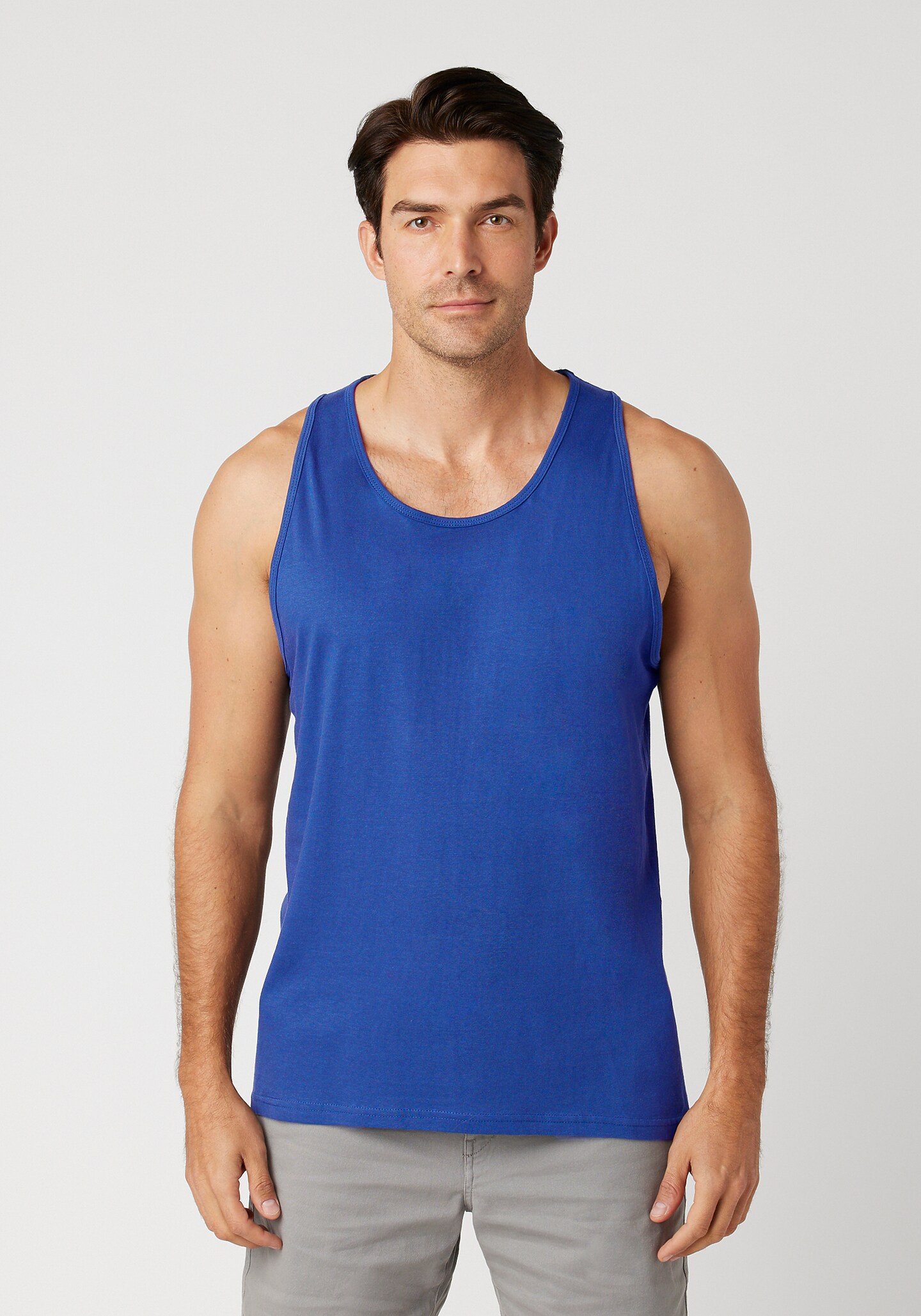 Premium Men’s Cotton Tank Top – Soft-Washed Sleeveless Gym & Casual Vest