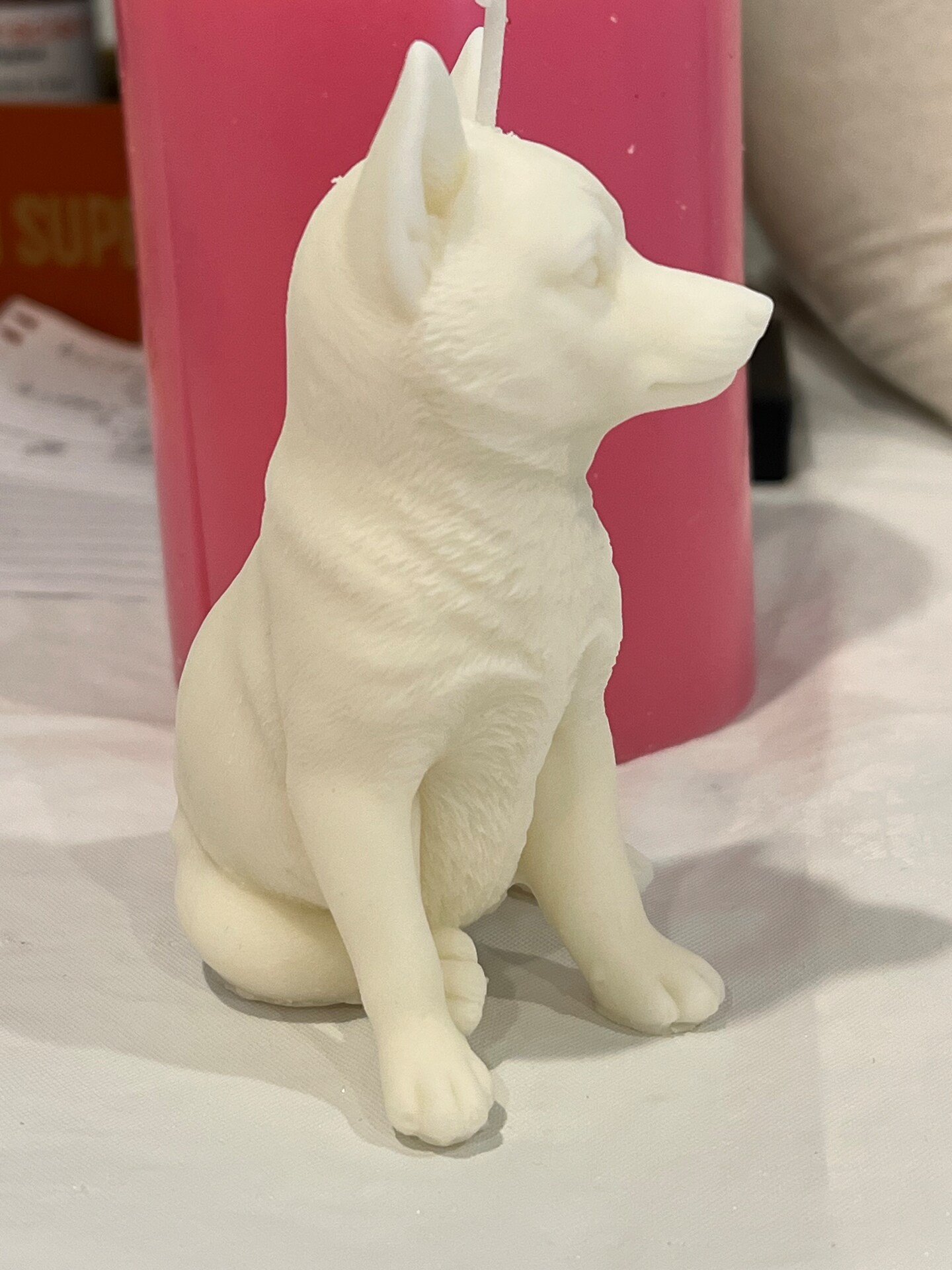 Siberian Husky Dog Organic Soy Scented Candle - Thumbnail 2