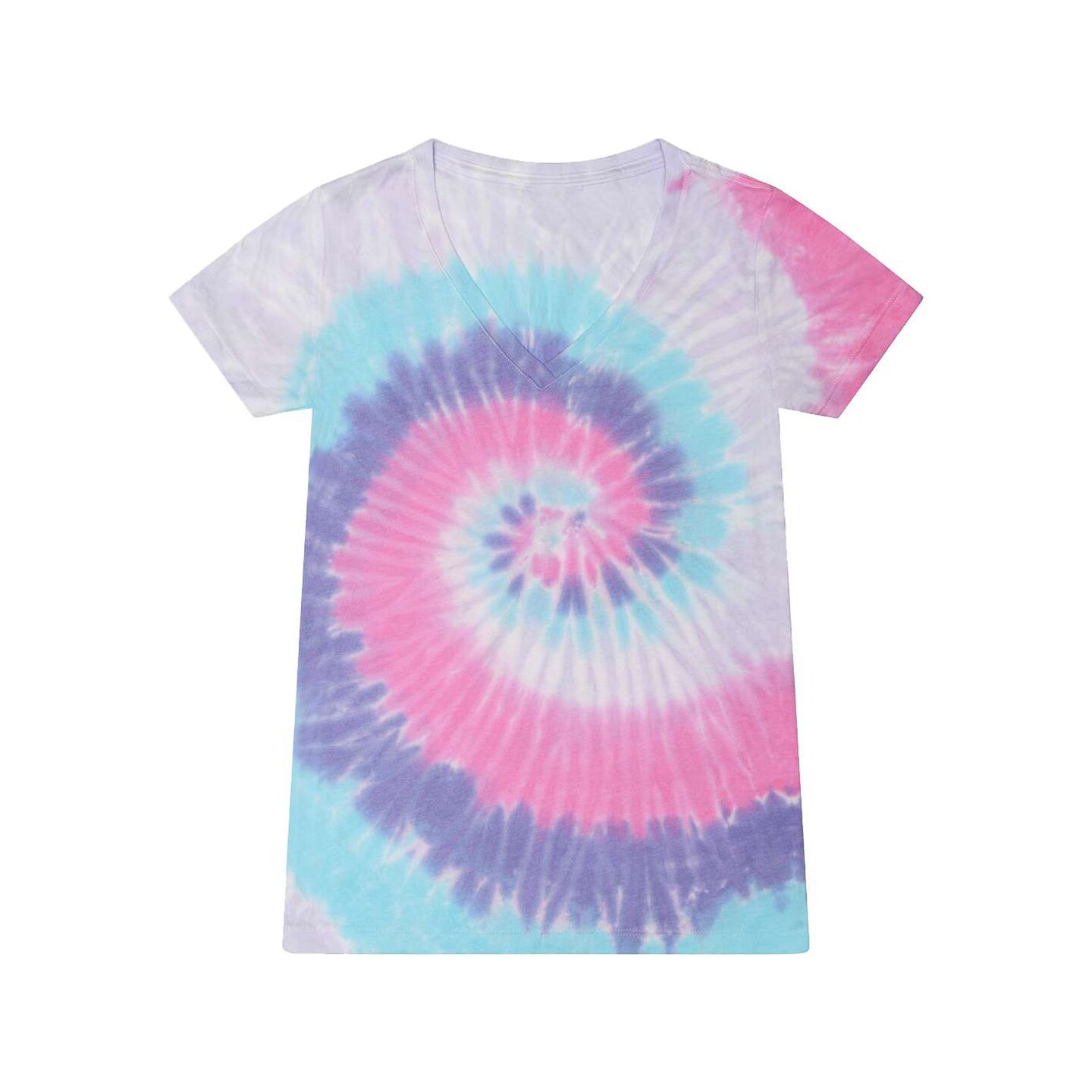 Colortone® Women's Tie-Dyed V-Neck T-Shirt