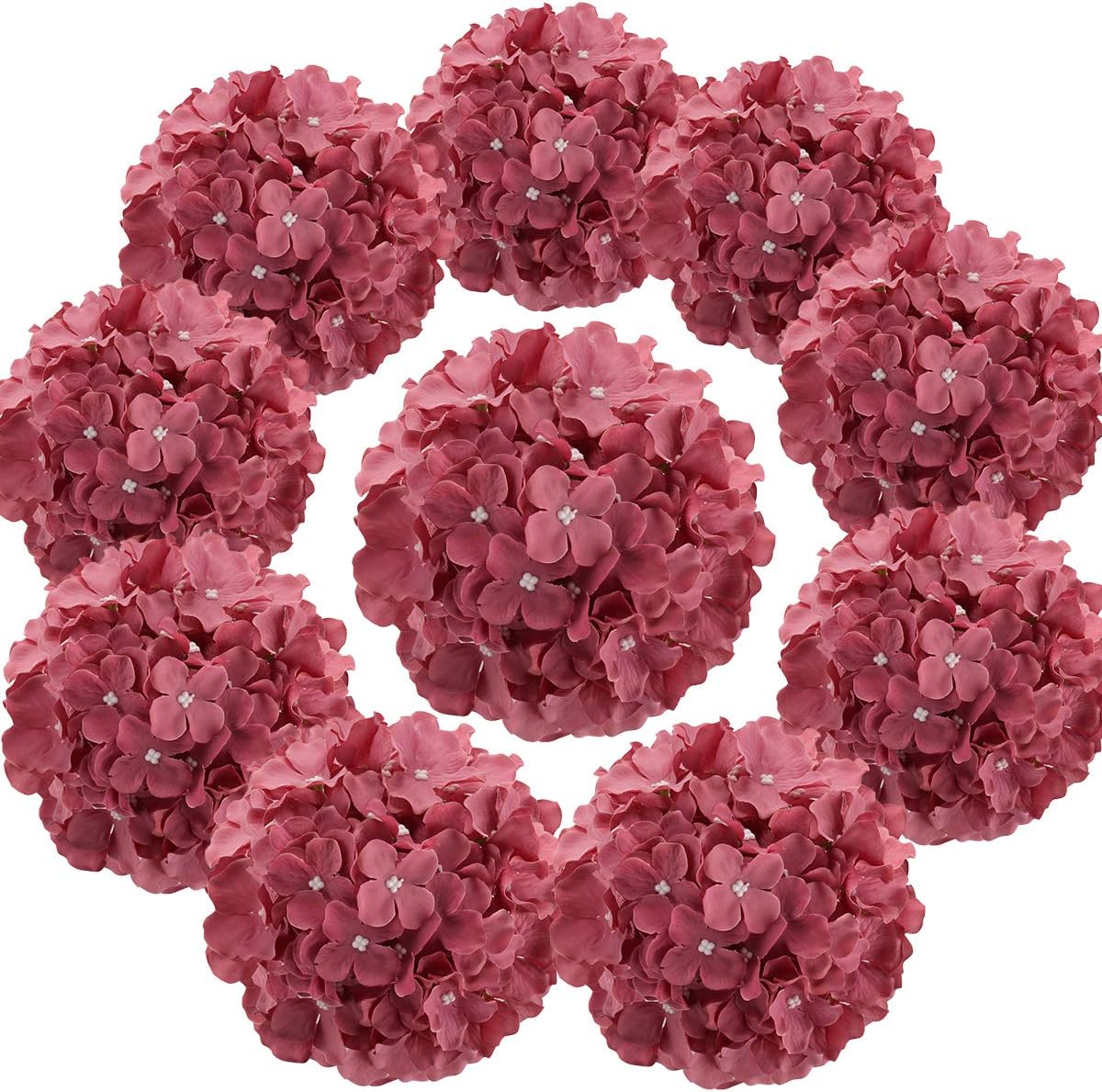 Hydrangea Head Artificial Flowers for Home &#x26; Wedding Decor