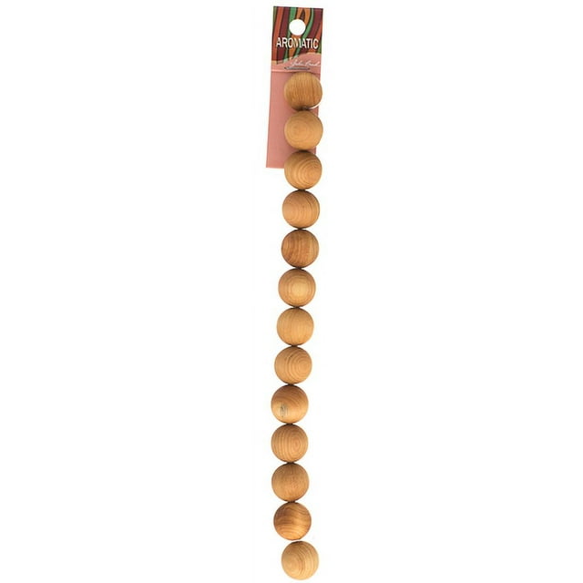 John Bead 8&#x22; Natural Cedar Wood Bead Strand