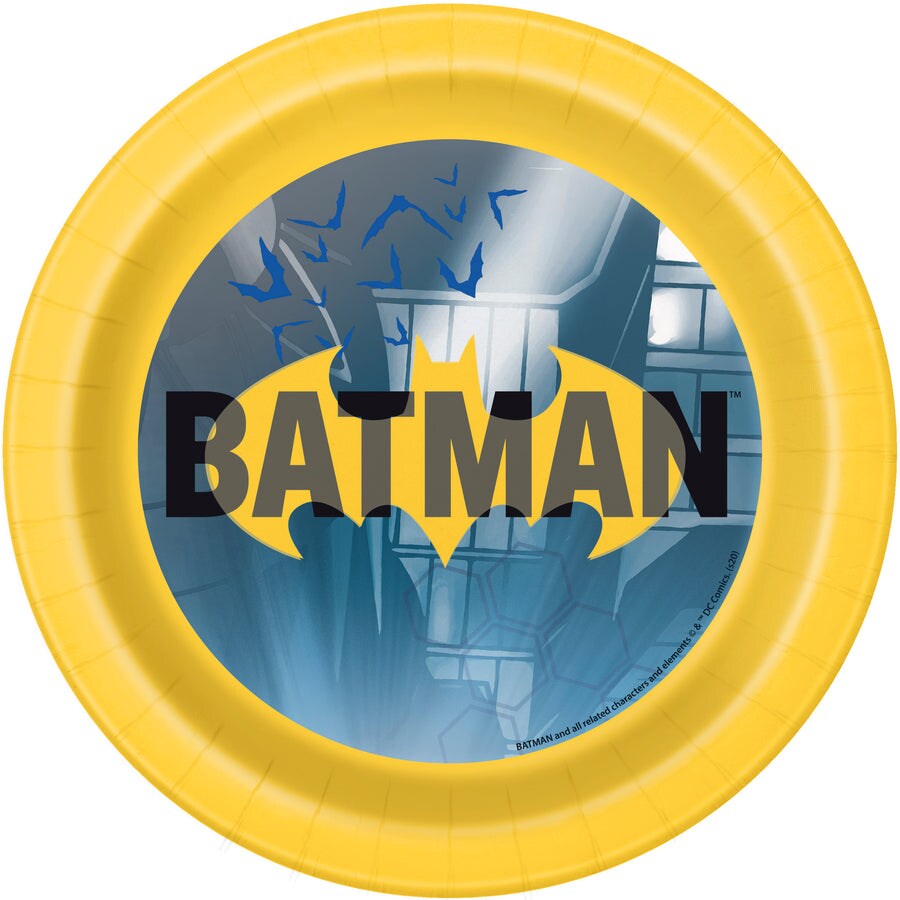 Batman Round 7&#x22; Dessert Plates, 8ct