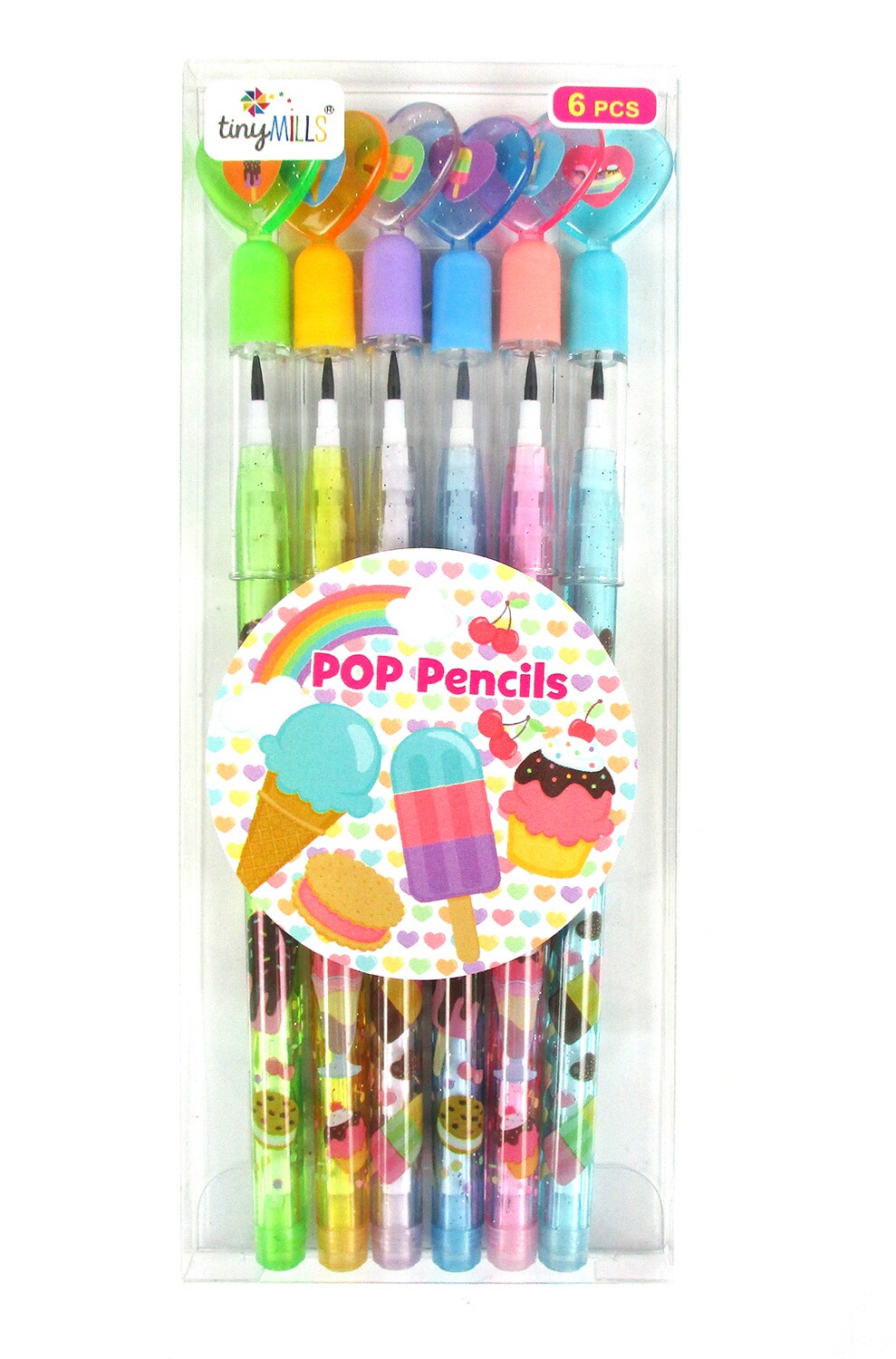 Ice Cream Multi-Point Pencils - 6 Pcs Pack