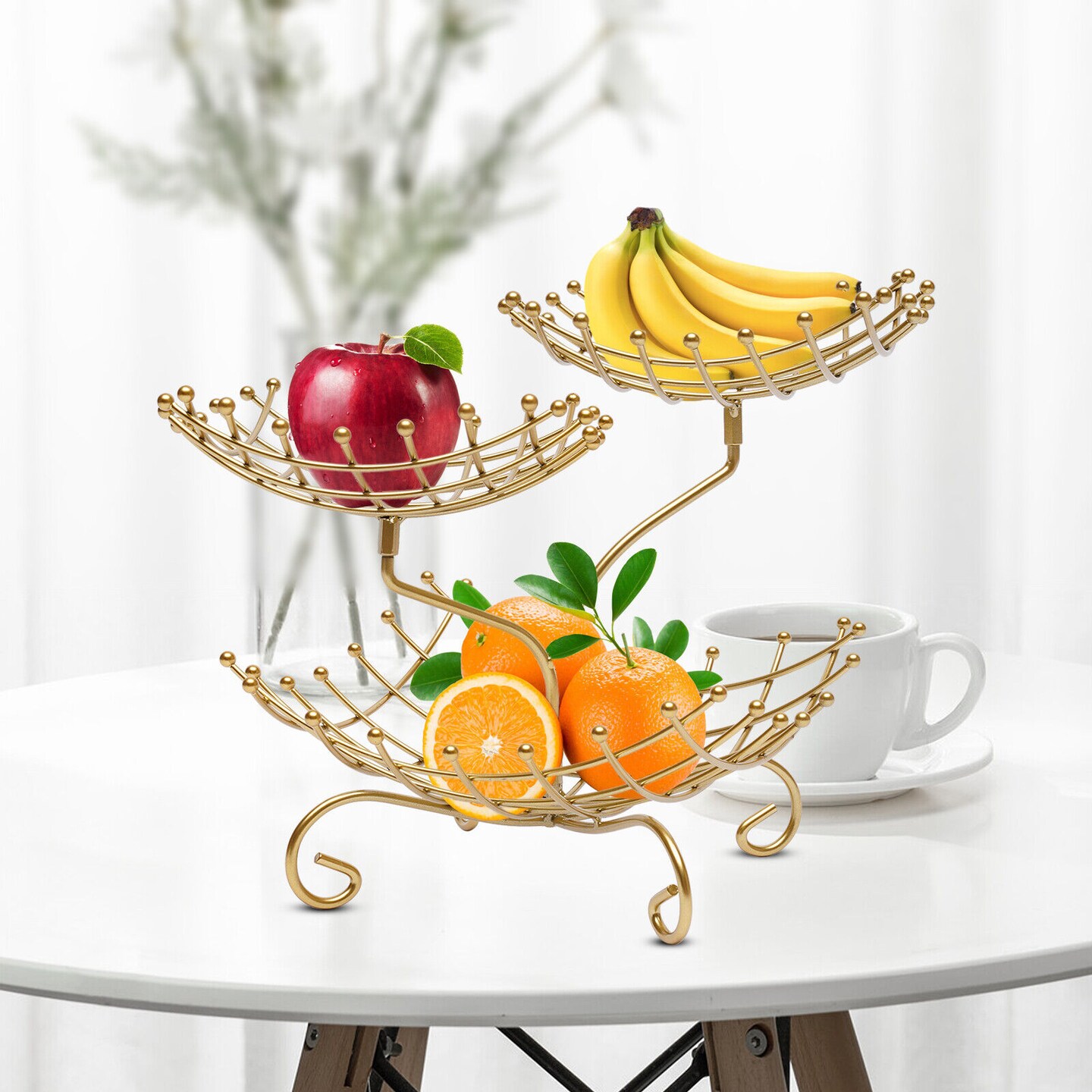 Kitcheniva 3-Tier Vegetable Fruit Metal Basket Bowl Stand Rack