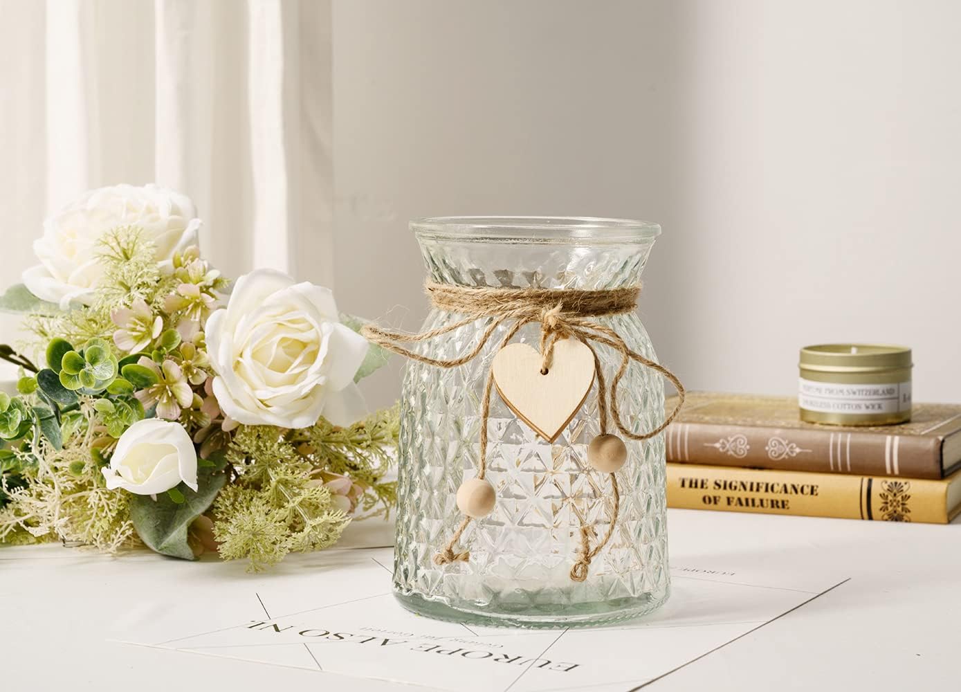 Silk Roses in Vase