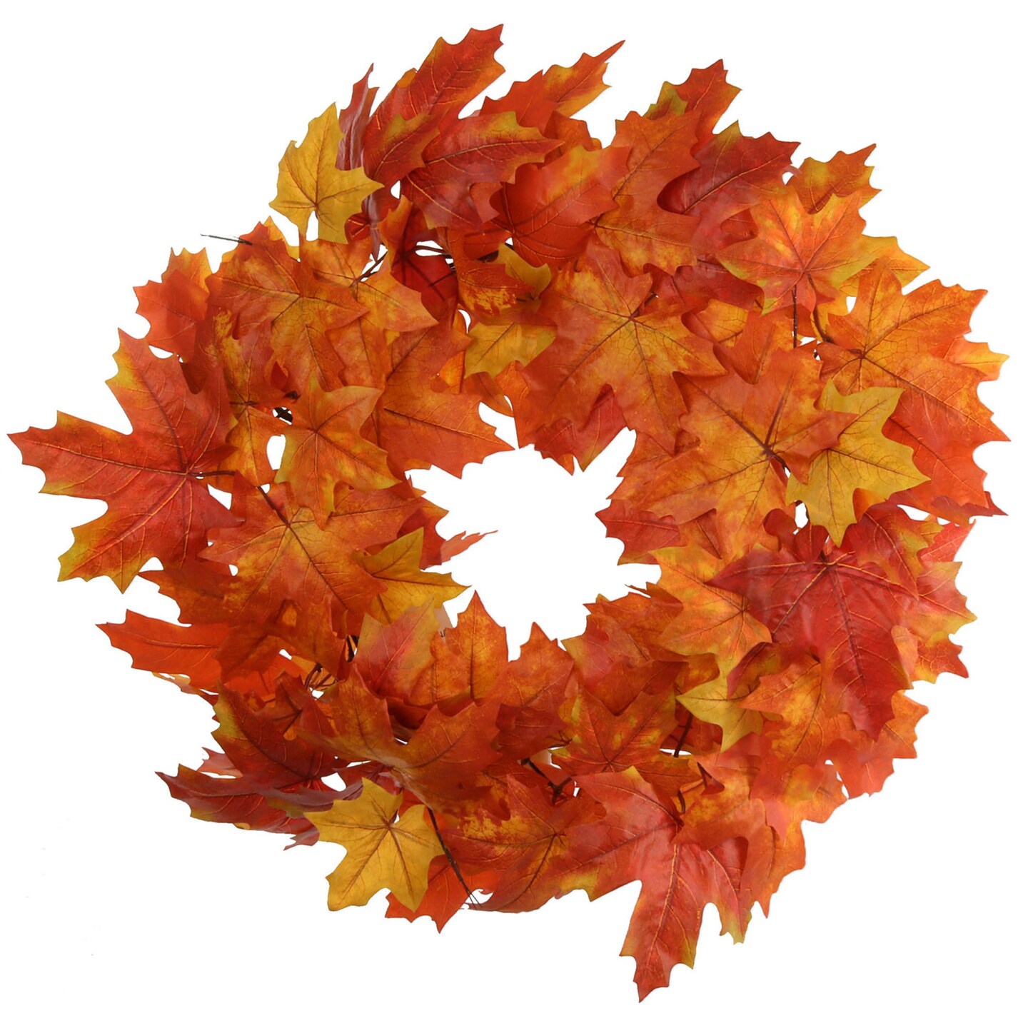 24&#x22; Maple Leaf Wreath with Lifelike Silk Leaves by Floral Home&#xAE;