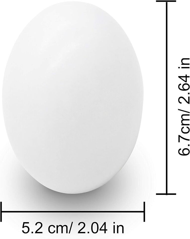 18 Pcs Easter Egg White Wooden Eggs Life Size Plain Decorating Eggs for Kids DIY