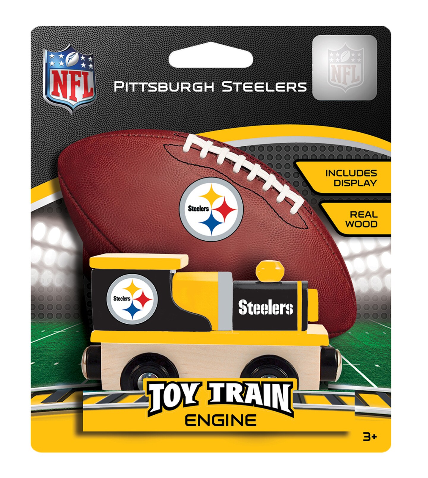 MasterPieces Wood Train Engine - NFL Pittsburgh Steelers - Officially Licensed Toddler &#x26; Kids Toy
