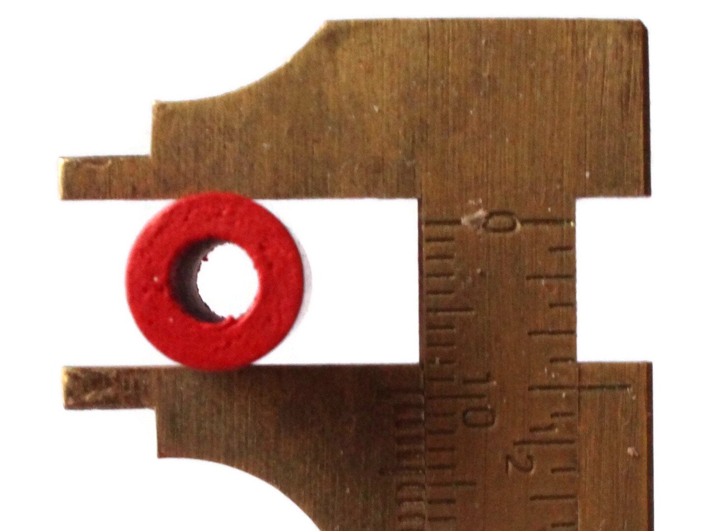 10 26mm Red Wood Tube Beads 1 Inch Vintage Beads Long Loose Wooden Beads