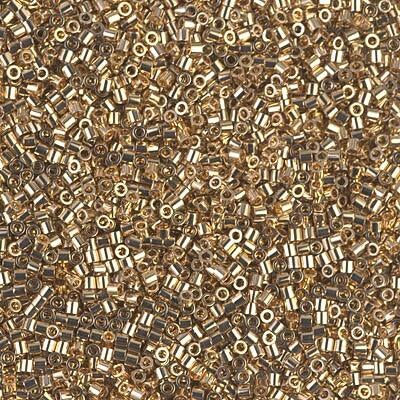 Miyuki Delica Bead 15/0, DBS0034, 24kt Gold Light Plated