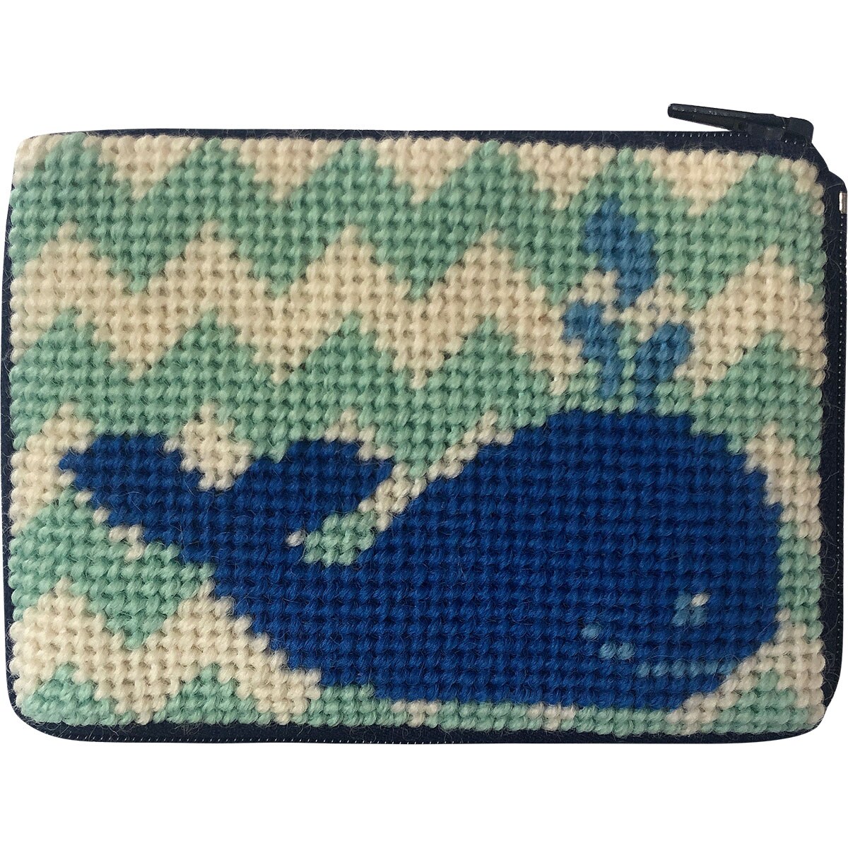 Stitch and Zip Kids Coin Case Needlepoint Kit Whale SZ8112