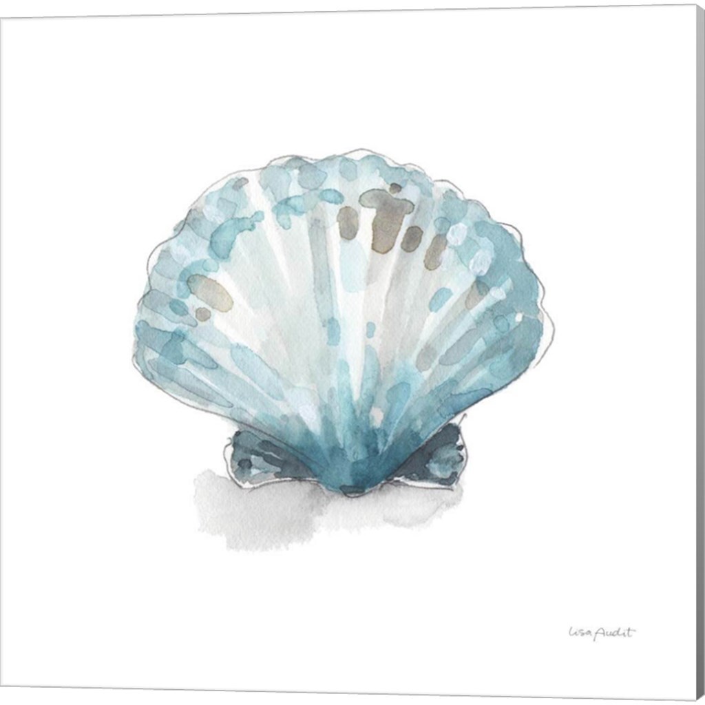 Blue Escape Coastal B by Lisa Audit 14" x 14" Canvas Wall Art (Set of 2)