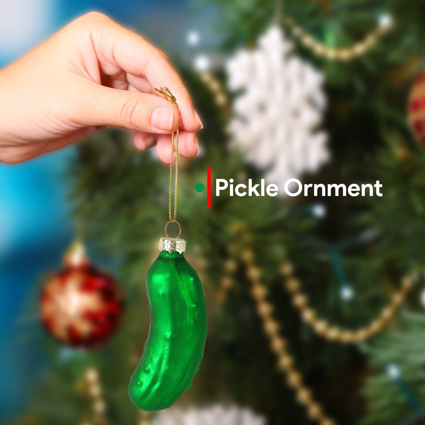 Wickles Pickles handmade Ornament 