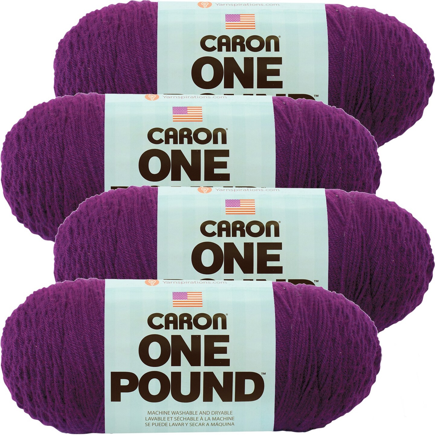 Multipack of 4 - Caron One Pound Yarn-Purple