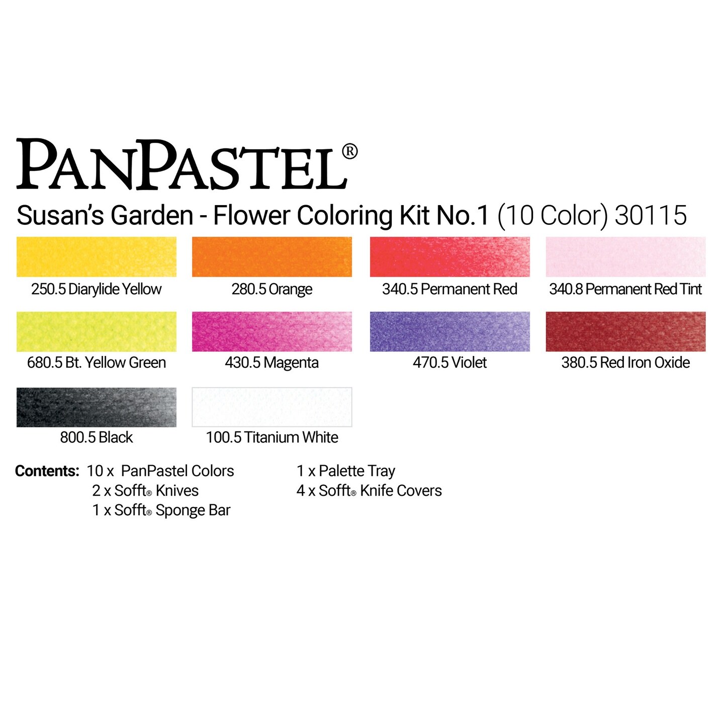 PanPastel Ultra Soft Artist Pastel Set 9ml 10/Pkg-Flower Coloring #1 - Susan's Garden