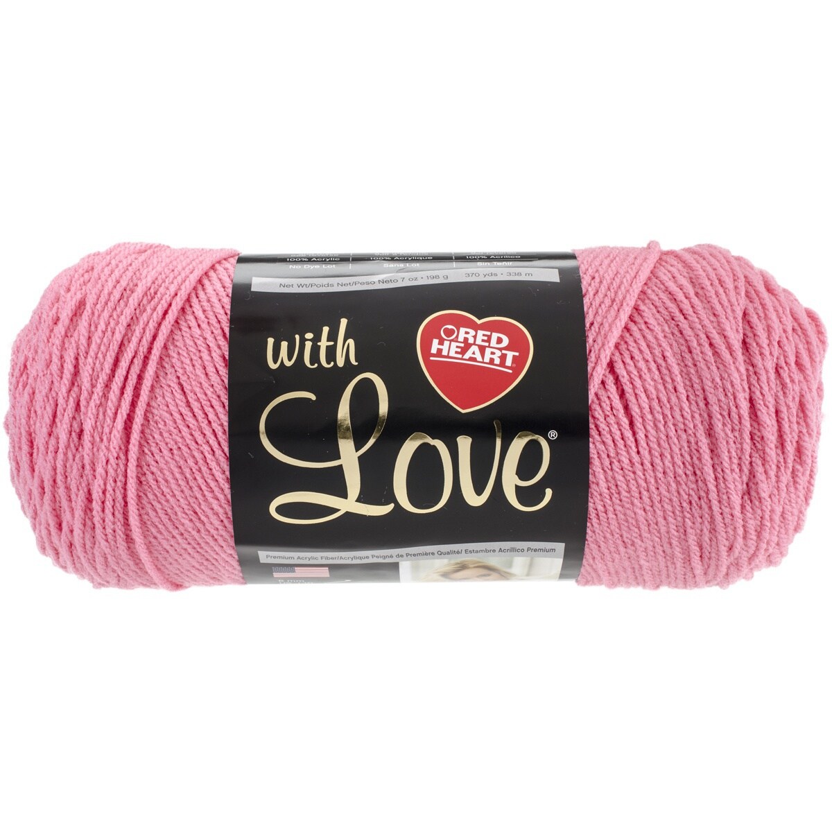 Multipack of 24 - Red Heart With Love Yarn-Bubble Gum