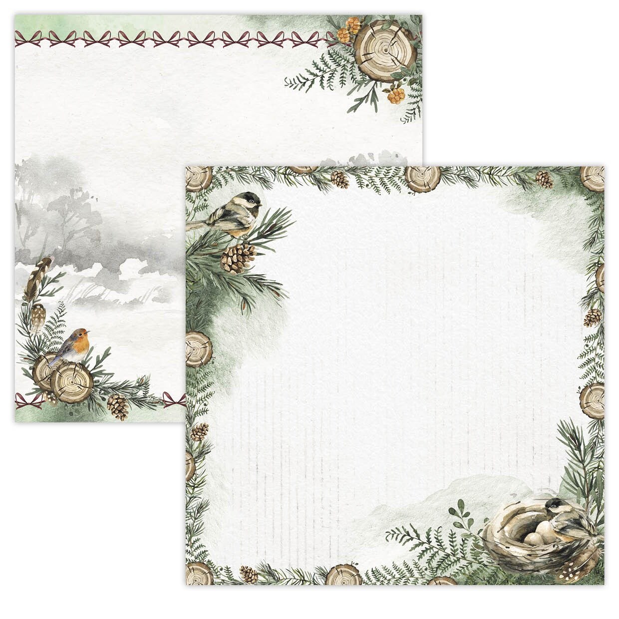 Studio Light Winter Garden Background Paper 12/Pkg-Nr. 03