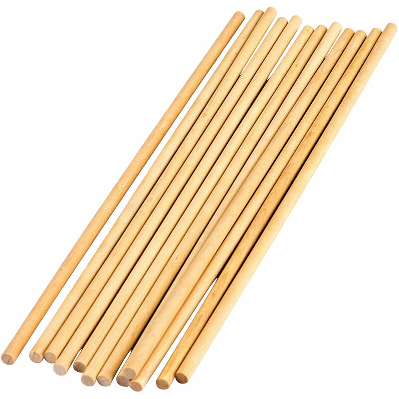 STEM Basics: 1/4&#x22; Wood Dowels, Pack of 12