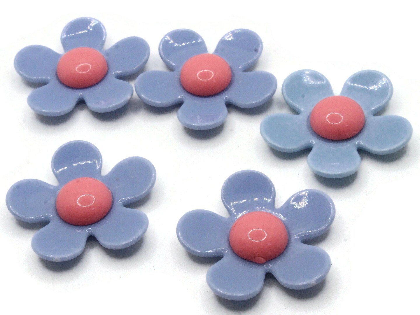 Moments Of Beauty 30pc Assorted 12mm Acrylic Flower Beads – Transparent, 2.5mm Hole, Bulk Wholesale