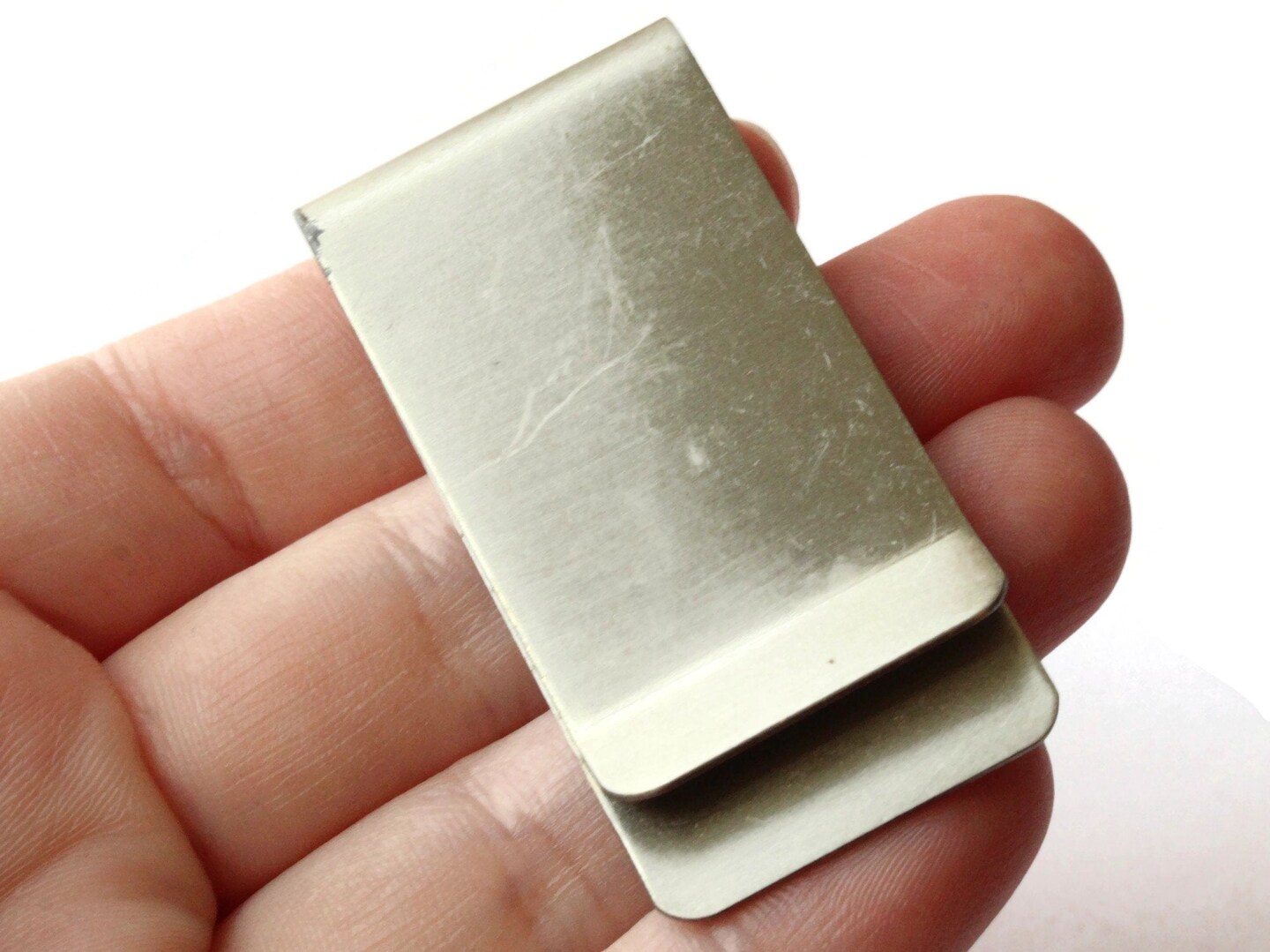 Vintage Silver Money Clip with Texas Sports Hall of Fame Logo