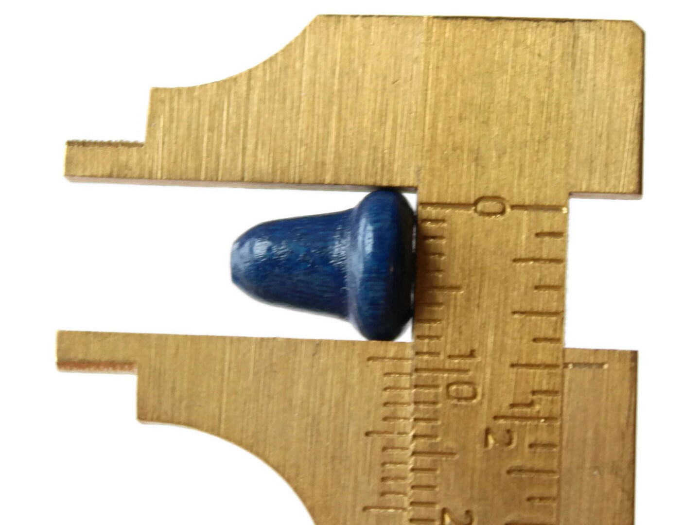 20 11mm Blue Wooden Bell Beads Vintage Wood End Beads Loose Bell Shaped Beads