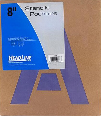 PAINTING STENCIL PACK 8IN ALPHABET