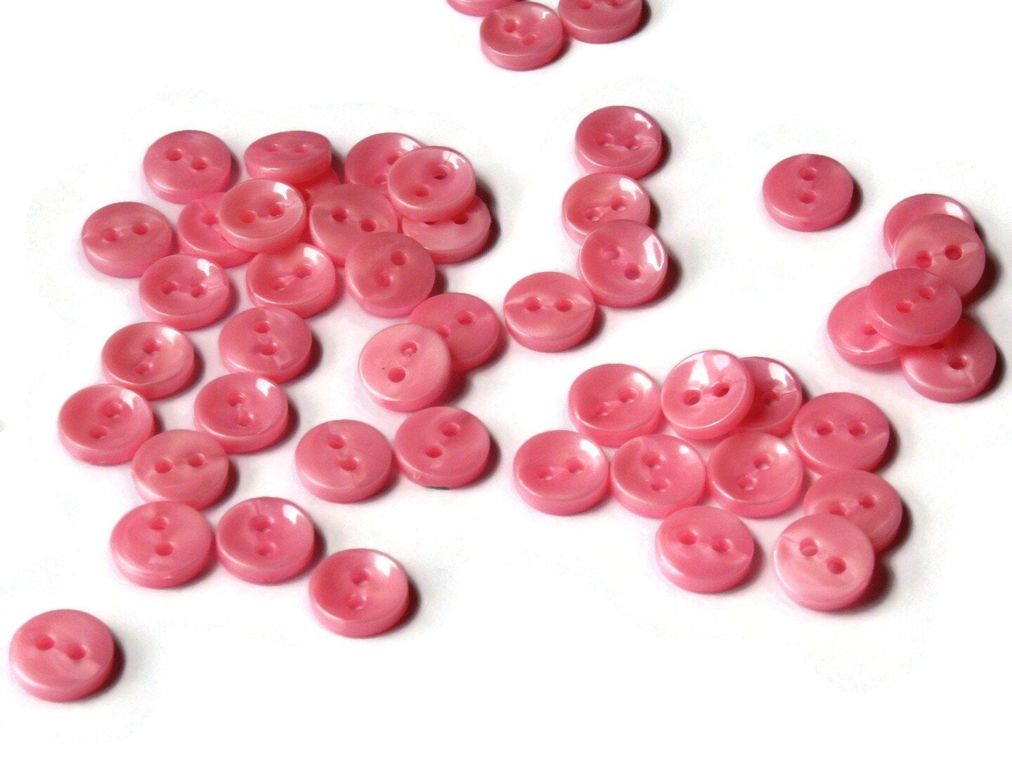 50 11mm Clear Light Pink Flat Round Plastic Two Hole Buttons by Smileyboy | Michaels