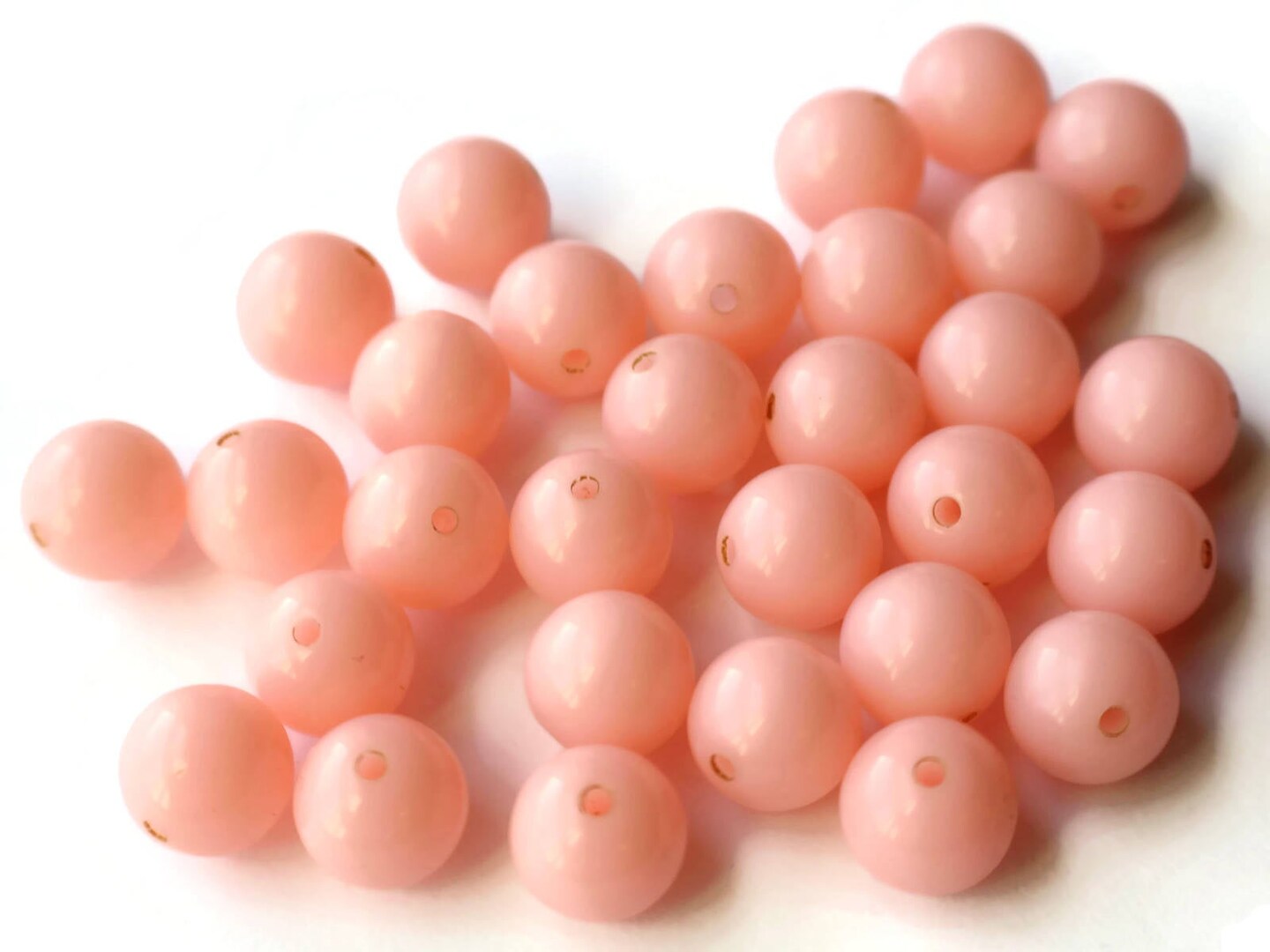30 9mm Vintage Lucite Round Pink Beads Loose Beads Michaels