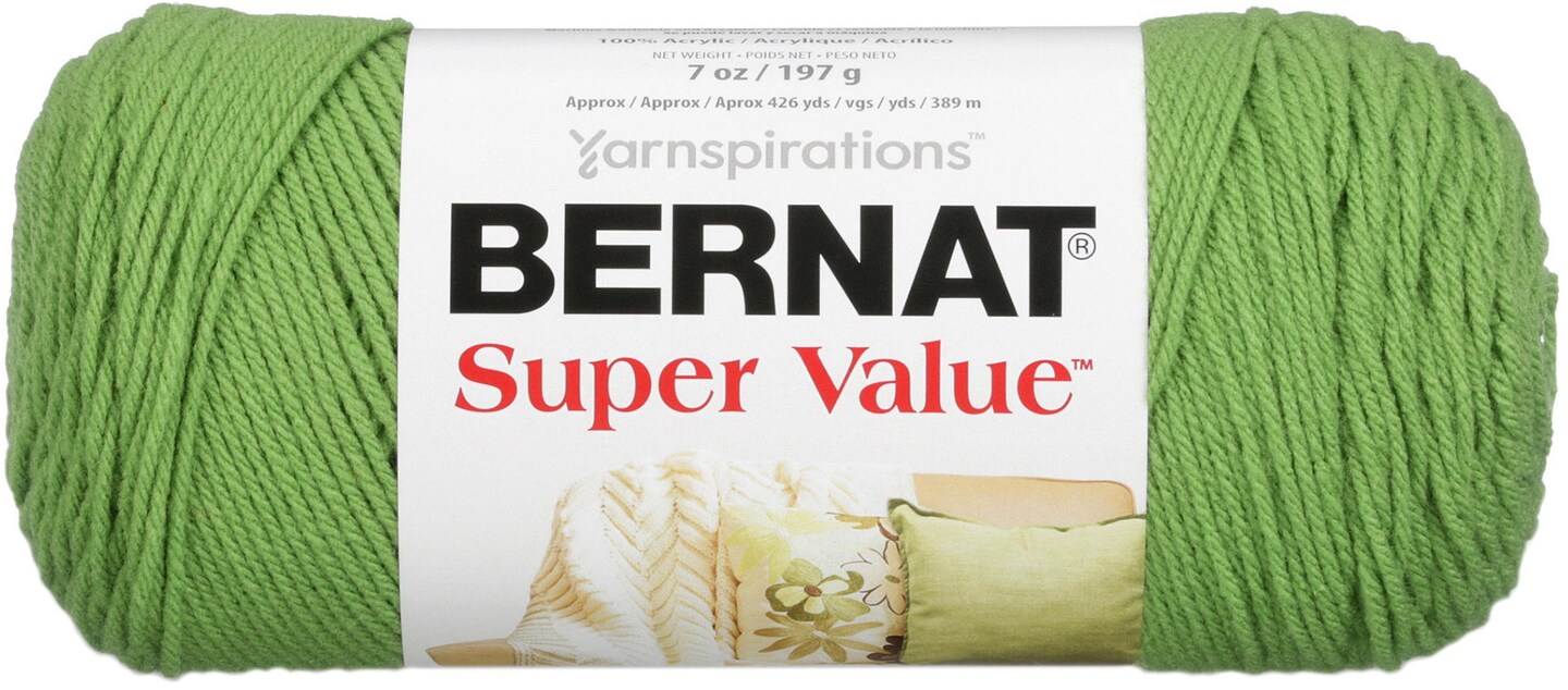 Bernat Super Value Lush Yarn - 3 Pack of 198g/7oz - Acrylic - 4 Medium (Worsted) - 426 Yards - Knitting/Crochet