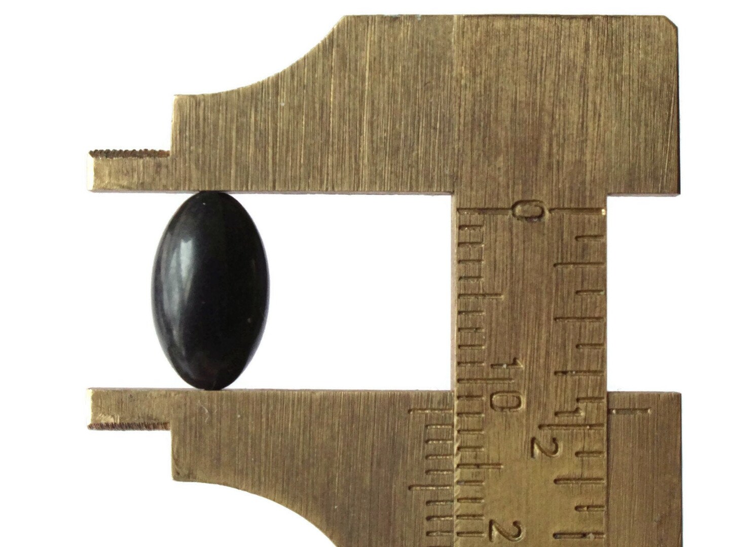 50 12mm x 7mm Smooth Oval Black Plastic Beads