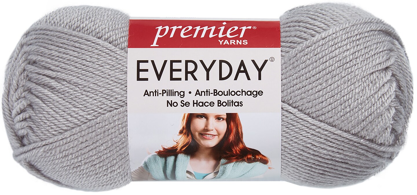 Multipack of 3 - Premier Yarns Anti-Pilling Everyday Worsted Solid Yarn-Mist