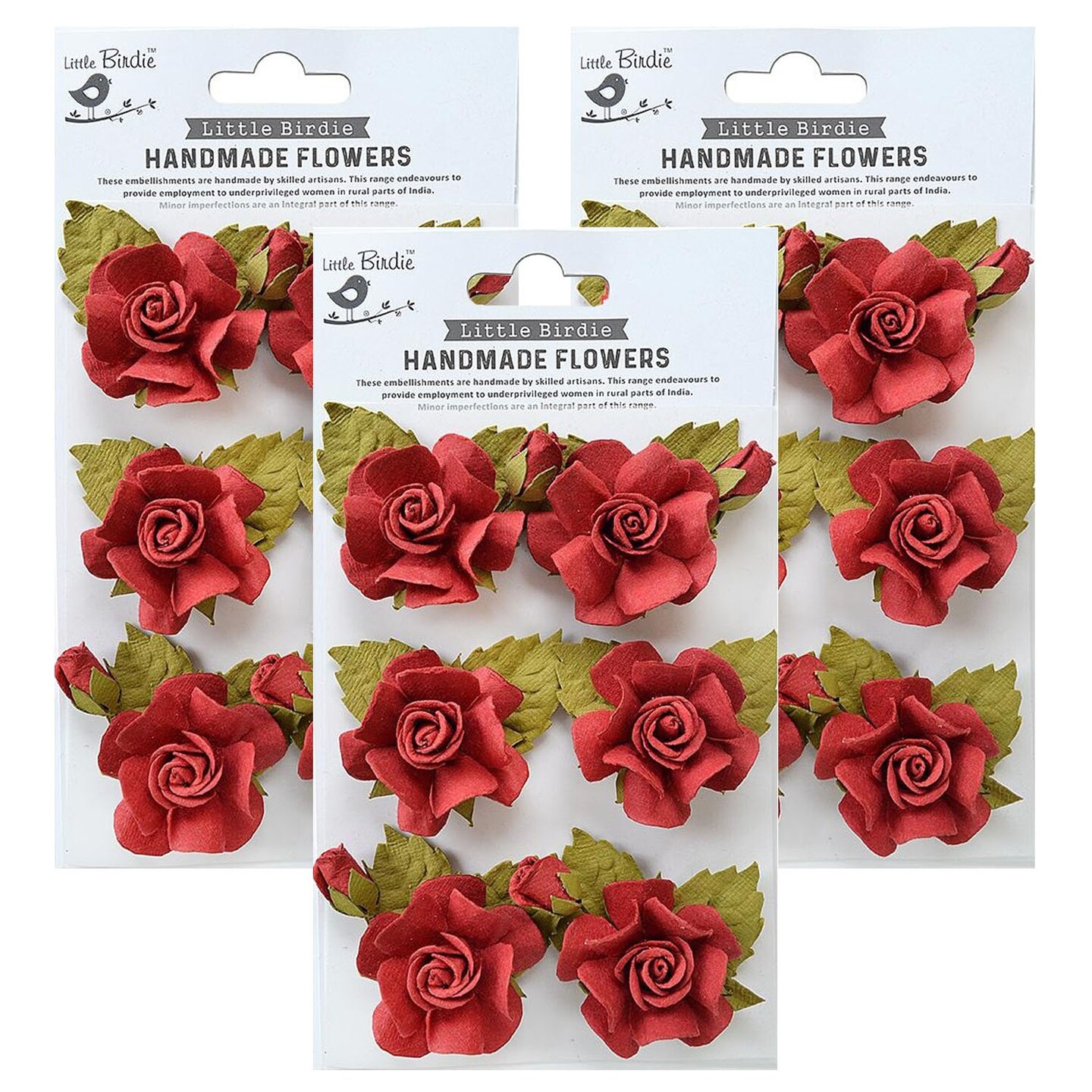 Pack Of 3 Little Birdie Tania Paper Flowers 6 Pkg Love And Roses Michaels