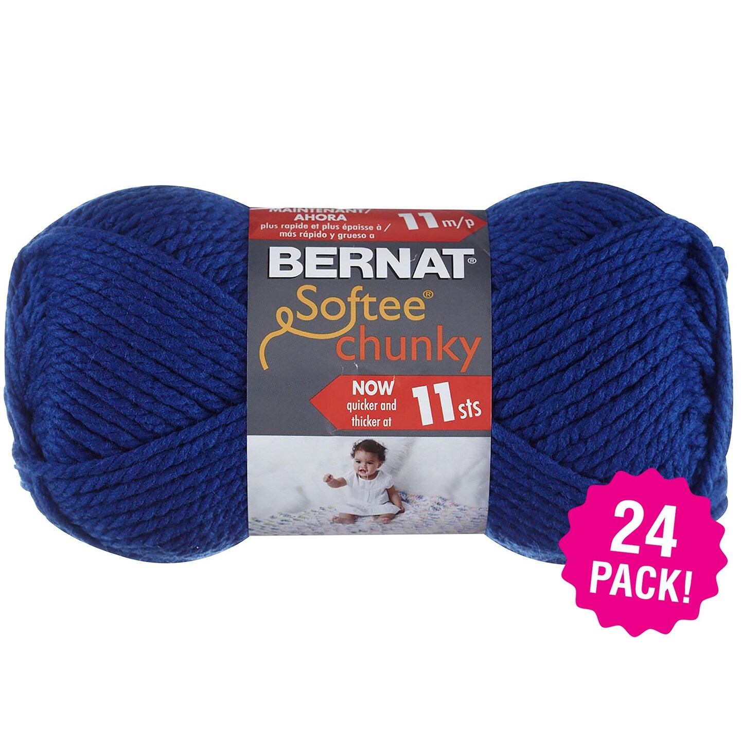 Multipack of 24 - Bernat Softee Chunky Yarn-Royal Blue