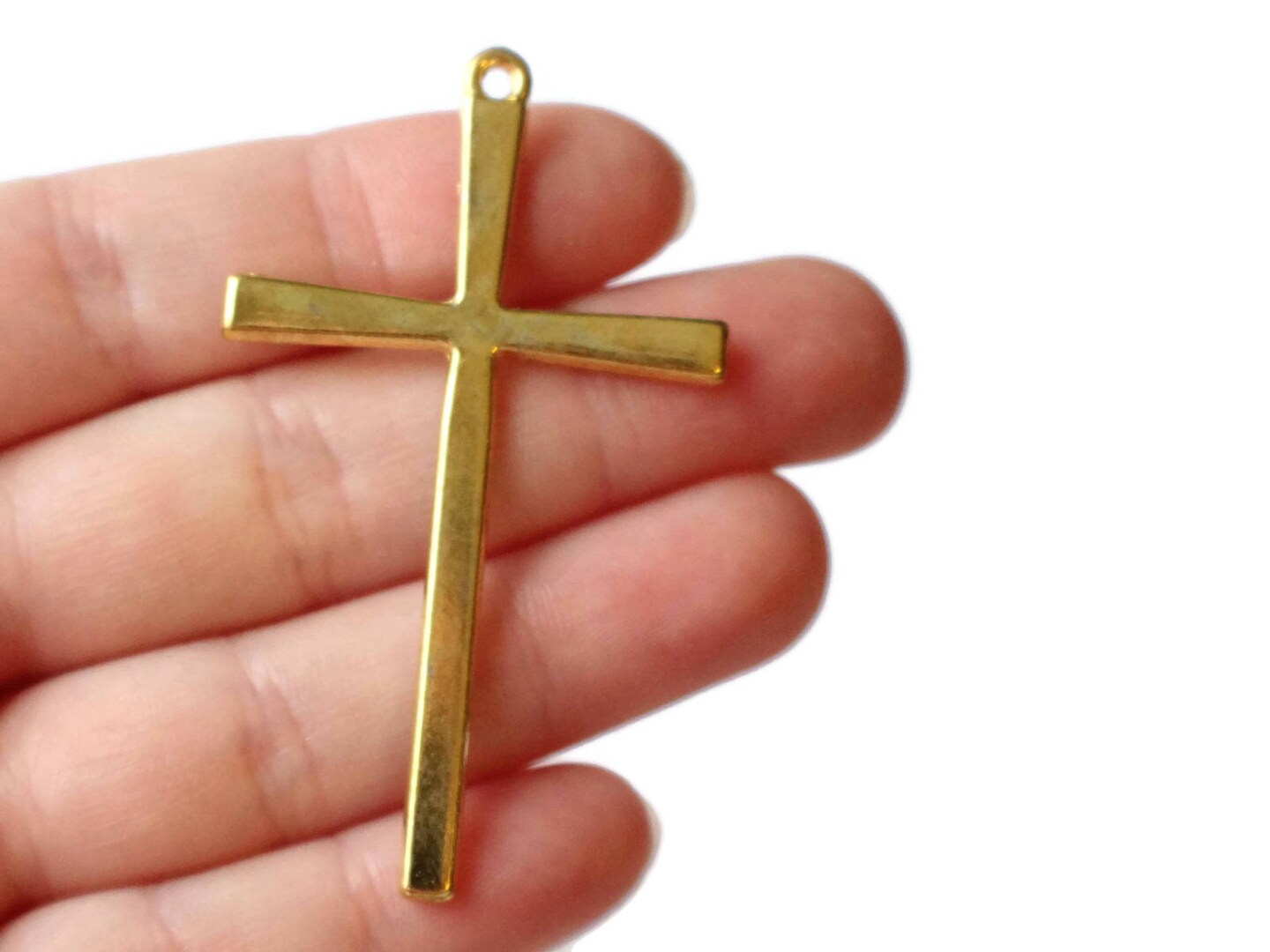 2 61x36mm Large Gold Cross Pendant Zinc Alloy Cross Big Christian Cross Charm