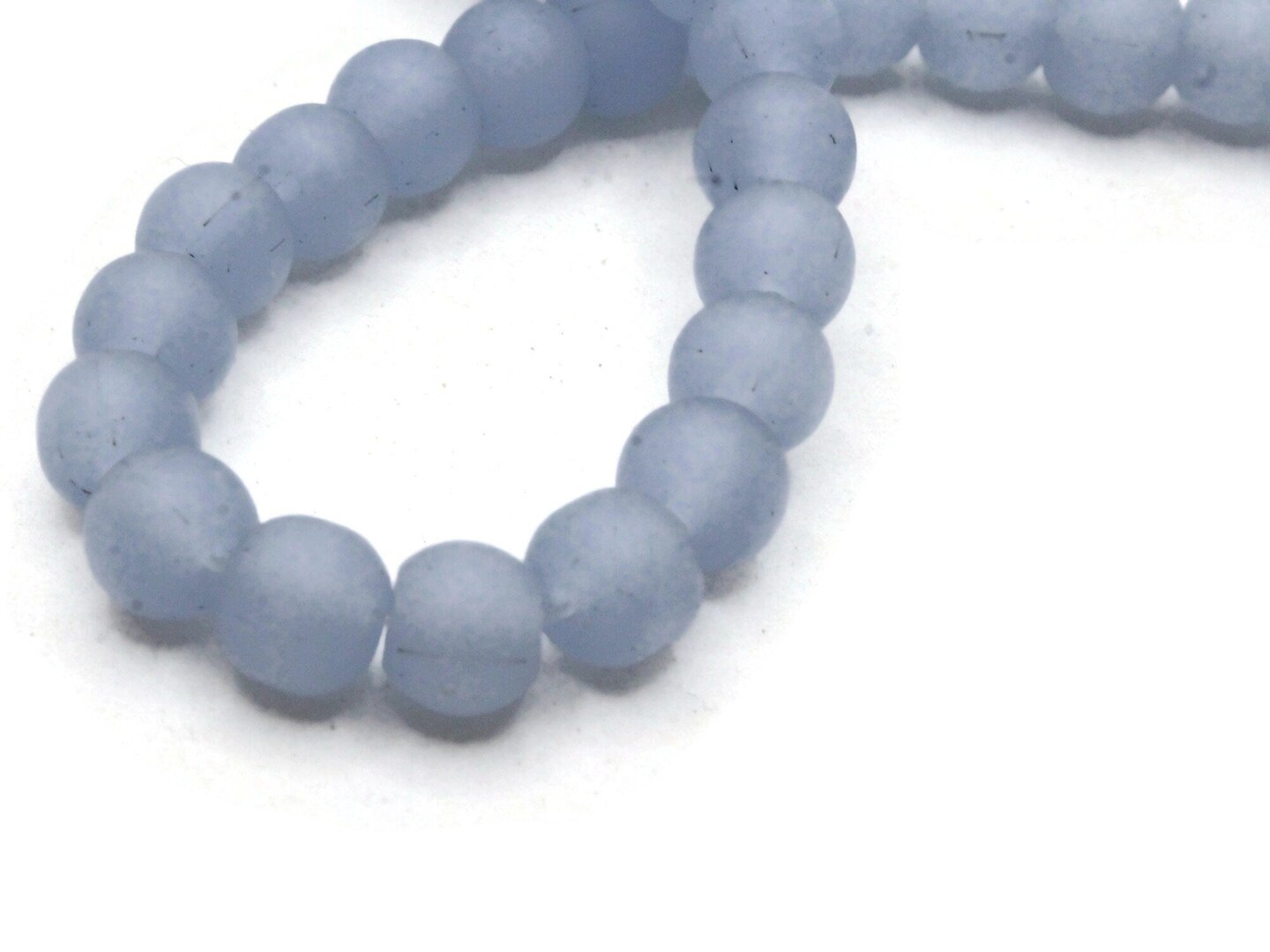 35 65mm Light Blue Frosted Glass Round Beads Glass Michaels 7558