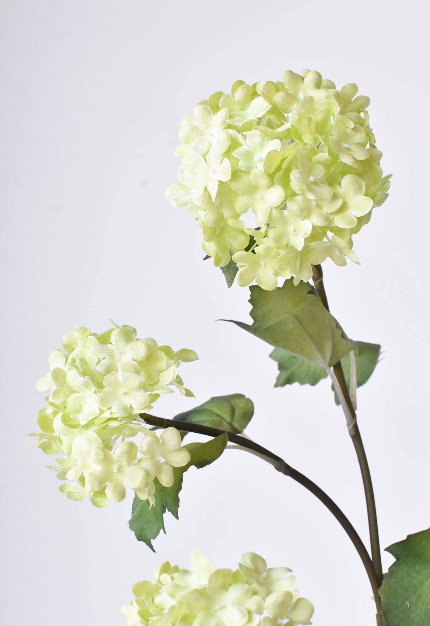 30&#x22; Faux Green Snowball Hydrangea Stem