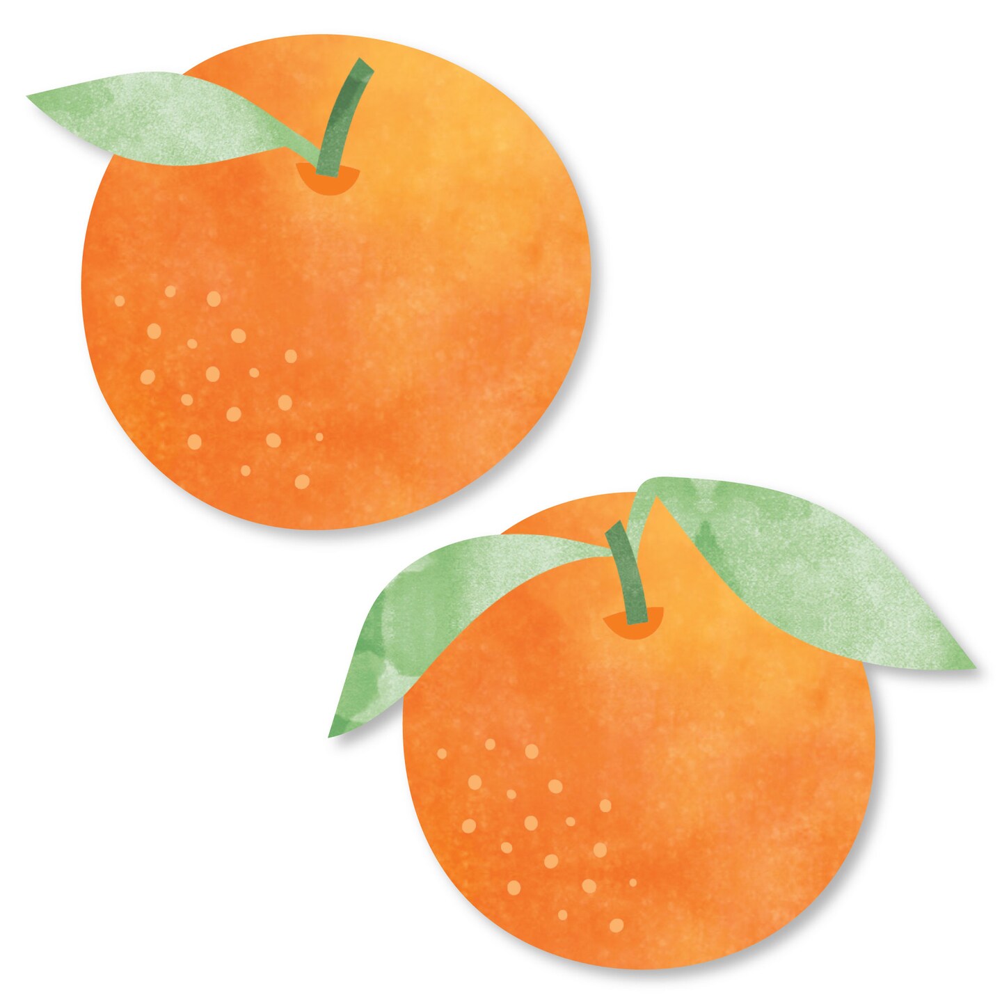 Big Dot of Happiness Little Cutie Clementine - DIY Shaped Orange Citrus Baby Shower or Birthday Party Cut-Outs - 24 Count