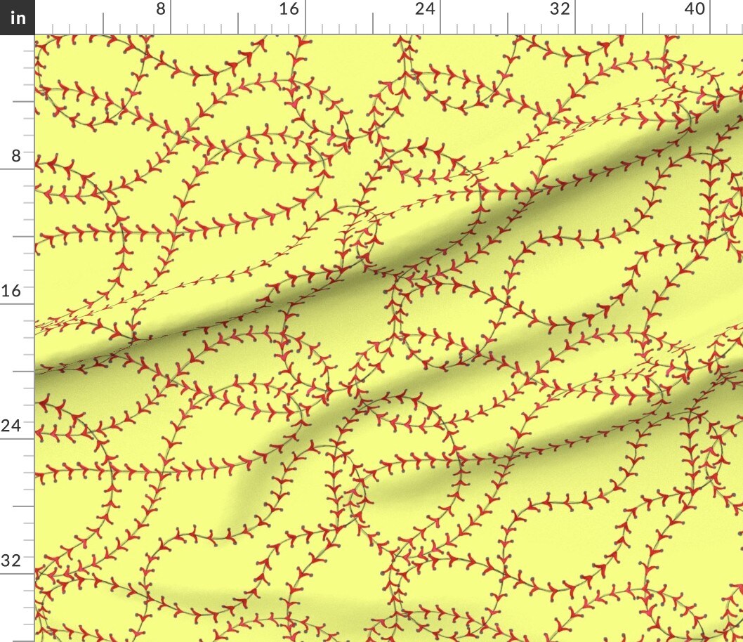 Petal Signature Cotton by the Yard or Fat Quarter Softball Girls Sports Abstract Custom Printed Fabric by Spoonflower