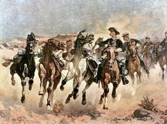 Dismounted: The 4th Troopers Moving Poster Print by  Frederic Remington - Item # VARPDX279605