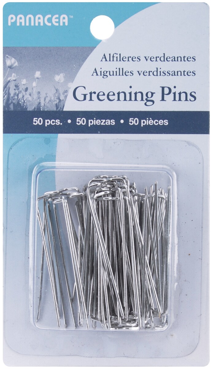 Panacea Greening Pins 1.75&#x22; 50/Pkg-Silver