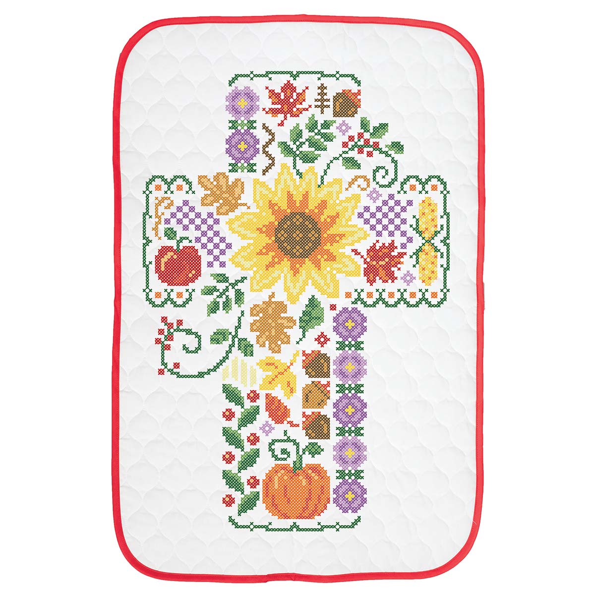 Herrschners Autumn Cross Wall Hanging Stamped CrossStitch Kit Michaels