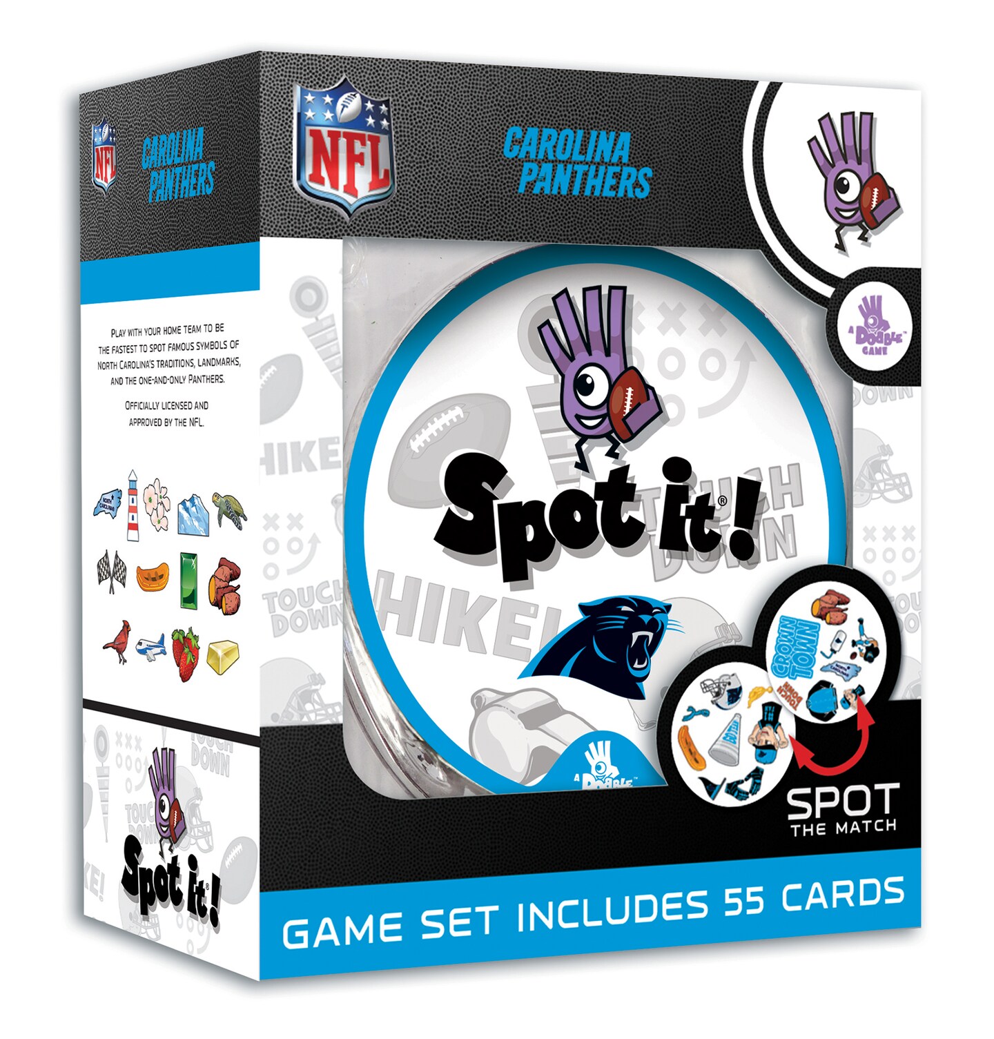 Masterpieces Officially Licensed NFL Carolina Panthers Spot It