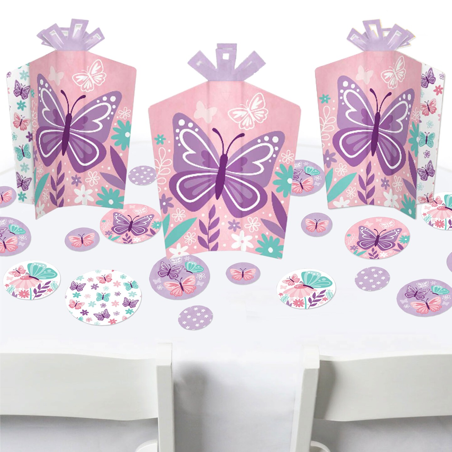 Big Dot of Happiness Beautiful Butterfly - Floral Baby Shower or Birthday  Party Decor and Confetti - Terrific Table Centerpiece Kit - Set of 30 |  Michaels, image size:1440x1440